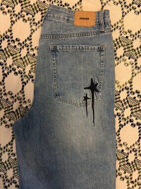 RSQ Extra Baggy Jeans Light Wash 34